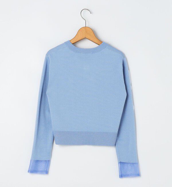 NOLLEY'S「《手洗い可能》くるみ釦シアークルーネックカーディガン」|カーディガン|