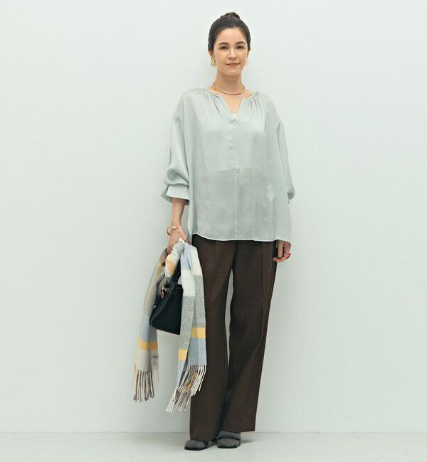 NOLLEY'S「楊柳サテン2WAYギャザーブラウス」|シャツ・ブラウス|