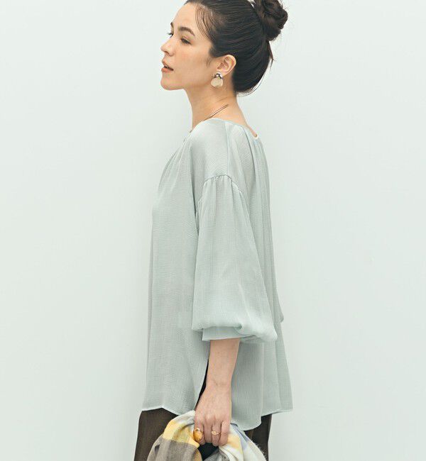 NOLLEY'S「楊柳サテン2WAYギャザーブラウス」|シャツ・ブラウス|