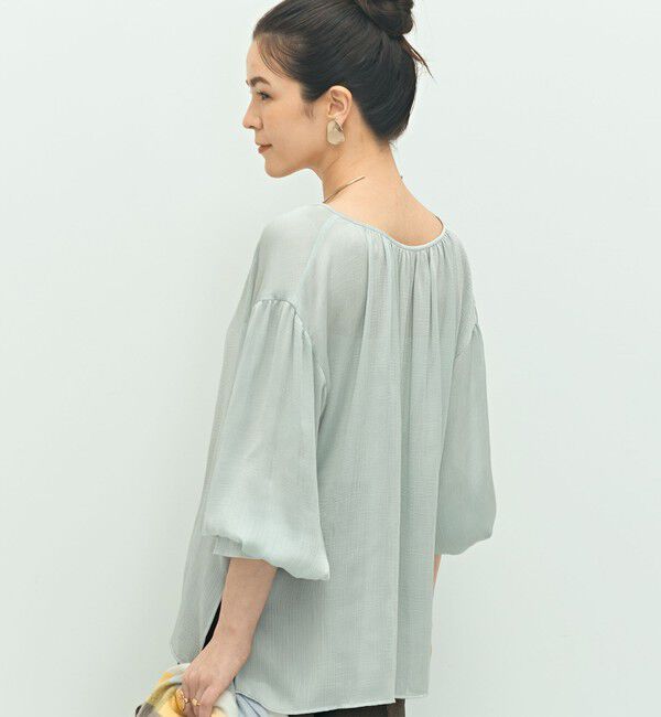 NOLLEY'S「楊柳サテン2WAYギャザーブラウス」|シャツ・ブラウス|