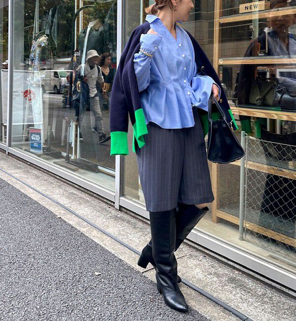 NOLLEY'S「【追加】ウォッシャブルシアースキッパータックブラウス」|シャツ・ブラウス|