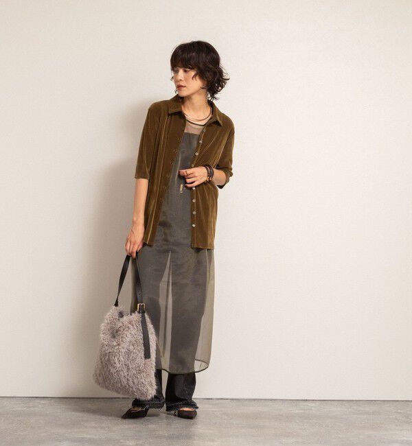 MAQWEL「【MAQWEL/マクウェル】ウォッシャブルオーガンジーワンピース」|ワンピース|