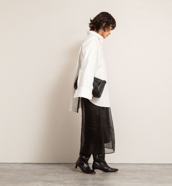 MAQWEL「【MAQWEL/マクウェル】ウォッシャブルオーガンジースカート」|タイト|