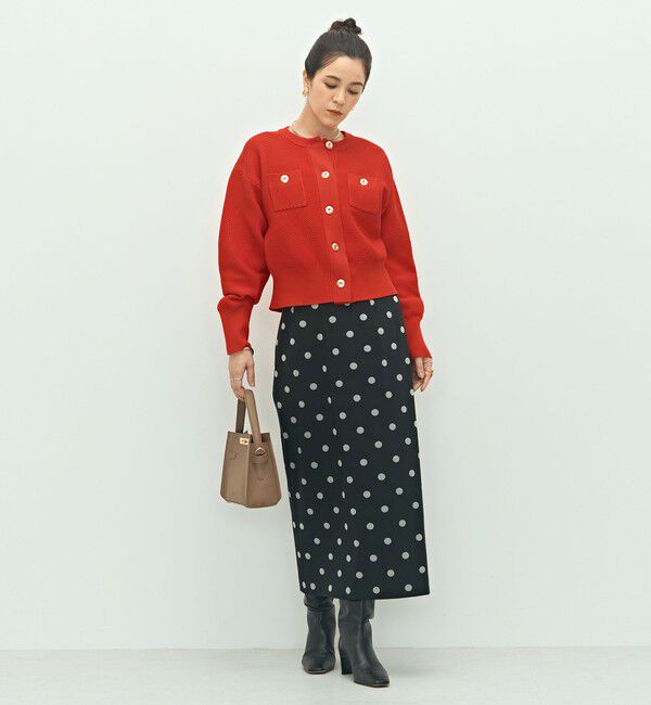 NOLLEY'S「《手洗い可能》鹿の子編みクルーネックカーディガン」|カーディガン|