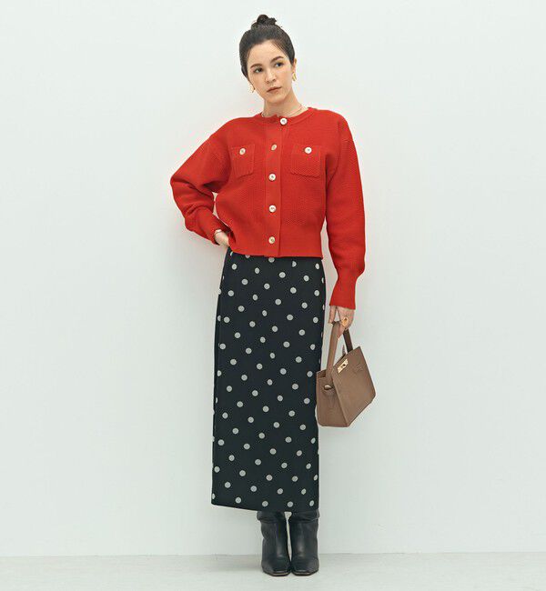 NOLLEY'S「《手洗い可能》鹿の子編みクルーネックカーディガン」|カーディガン|