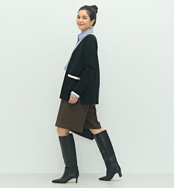 NOLLEY'S「チェーンブレード長めVネックカーディガン」|カーディガン|