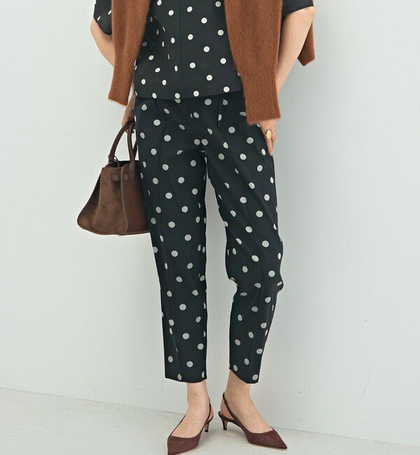 NOLLEY'S「ウォッシャブルストレッチドットジャガードテーパードパンツ」|その他|