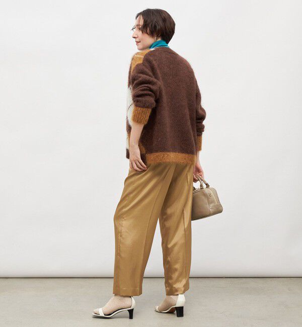 Laraaji「モヘアインターシャアーガイルVネックカーディガン」|カーディガン|