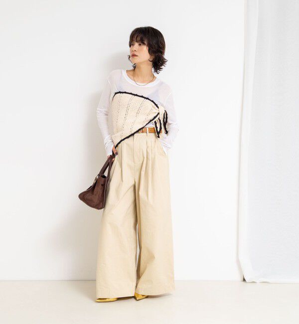 Laraaji「《手洗い可能》かぎ編み針三角ストール」|ニット・セーター|