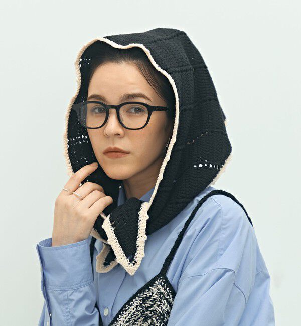 Laraaji「《手洗い可能》かぎ編み針三角ストール」|ニット・セーター|