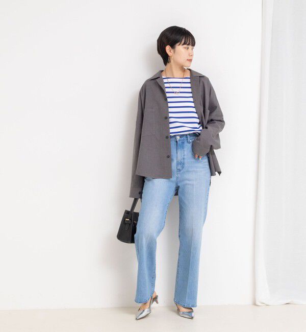 Rie Miller「《セットアップ対応》オープンカラービッグシルエットシャツ」|シャツ・ブラウス|