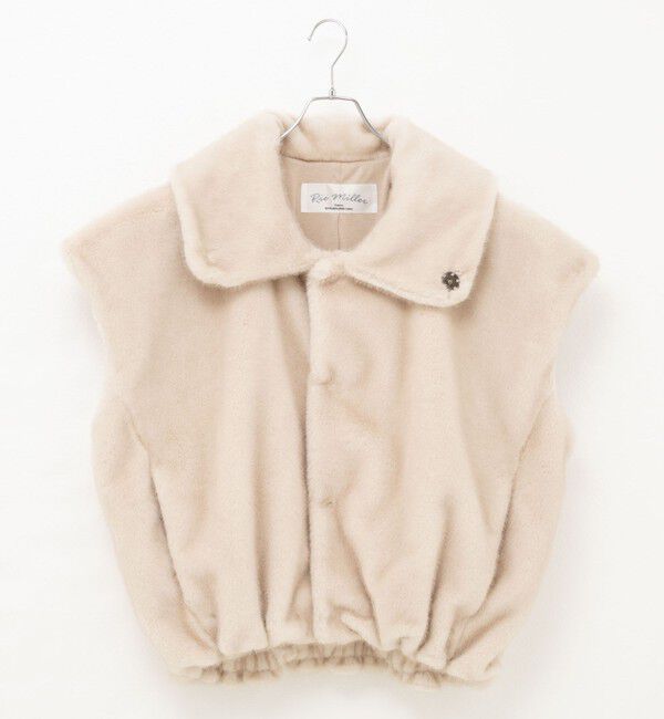 Rie Miller「エコファー衿付ベスト」|ブルゾン・スタジャン|