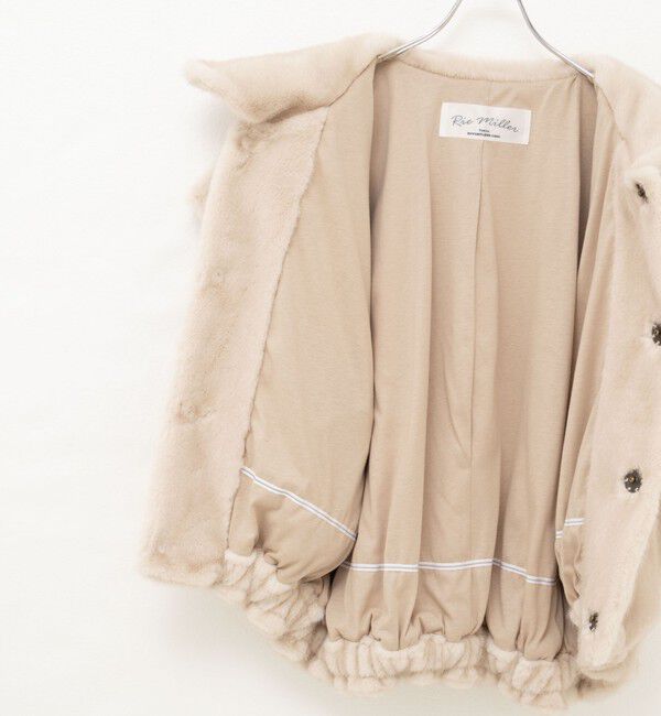 Rie Miller「エコファー衿付ベスト」|ブルゾン・スタジャン|
