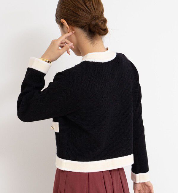 NOLLEY'S「配色ニットジャケット」|カーディガン|
