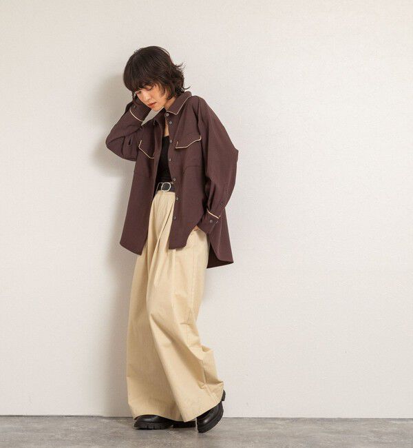 MAQWEL「【MAQWEL/マクウェル】ウォッシャブルタックワイドパンツ」|その他|