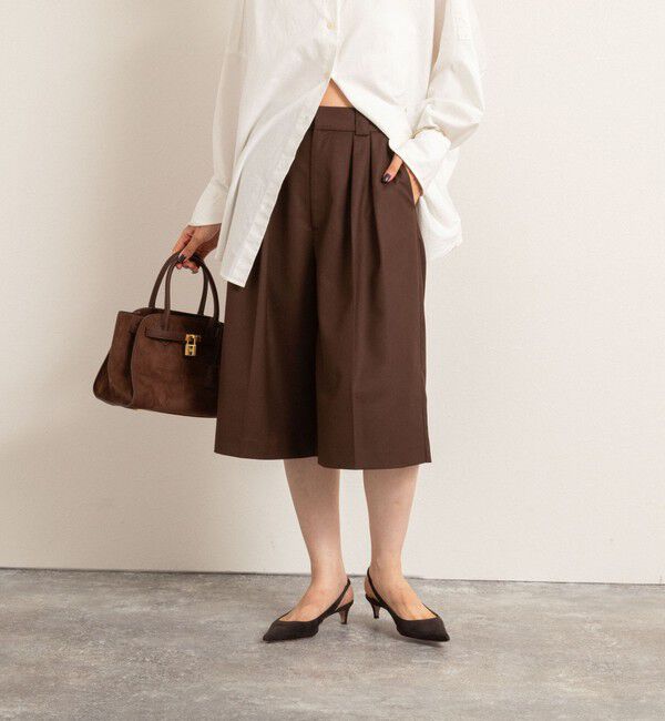 MAQWEL「【MAQWEL/マクウェル】ウォッシャブルバミューダパンツ」|その他|ダークブラウン