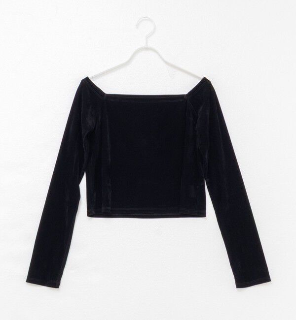 MAQWEL「【MAQWEL/マクウェル】ウォッシャブルベロアレイヤードトップス」|Tシャツ・カットソー|