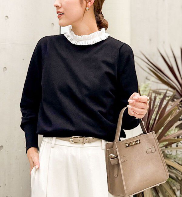 NOLLEY'S「プリーツ衿取り外しプルオーバーニット」|ニット・セーター|