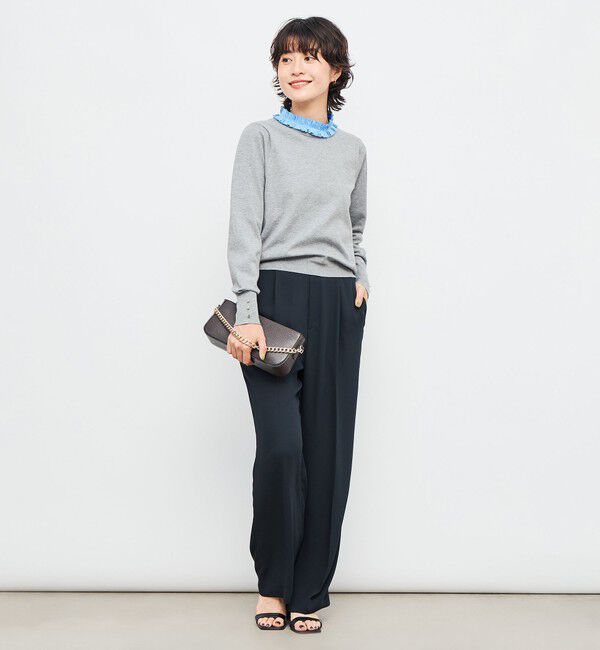 NOLLEY'S「プリーツ衿取り外しプルオーバーニット」|ニット・セーター|