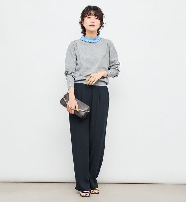 NOLLEY'S「プリーツ衿取り外しプルオーバーニット」|ニット・セーター|