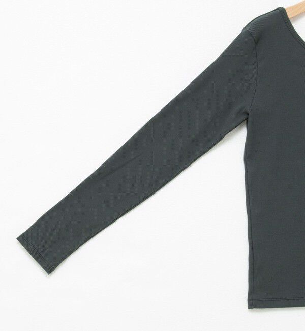 Rie Miller「ウォッシャブルリブカットアウト2WAYロンT」|Tシャツ・カットソー|