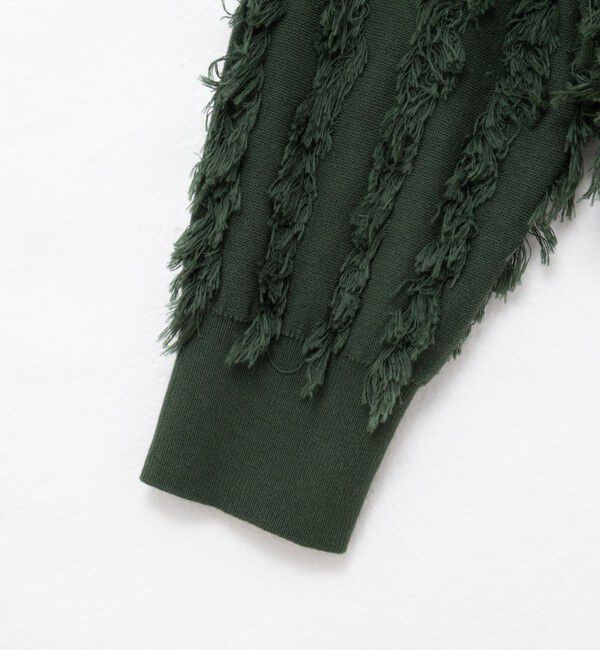 Rie Miller「《手洗い可能》カットジャガードジップアップカーディガン」|カーディガン|