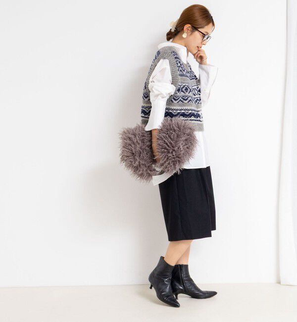 Rie Miller「ノルディック柄2WAYベスト」|ベスト・ジレ|