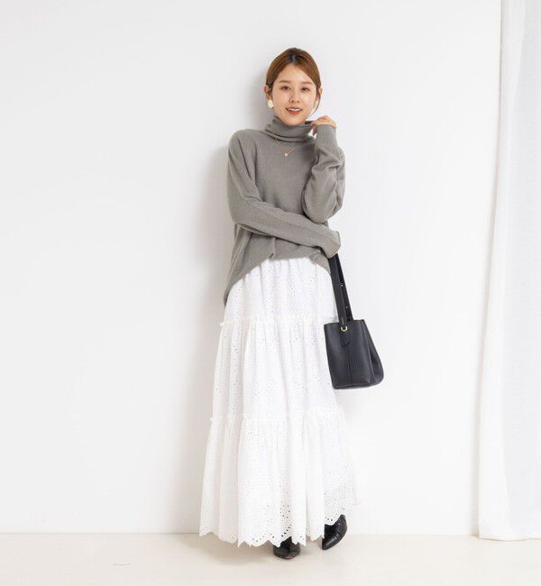 Rie Miller「【WEB&一部店舗限定】PUREカシミヤタートルネックニット」|ニット・セーター|