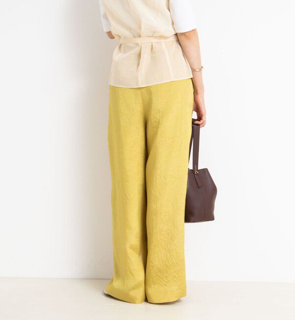 NOLLEY'S「ウォッシャブルクラッシュサテンワイドパンツ」|その他|