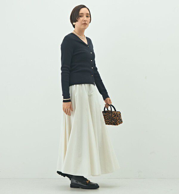 NOLLEY'S「《手洗い可能》リブ斜め柄Vネックカーディガン」|カーディガン|