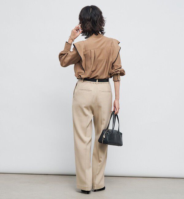 NOLLEY'S「ウォッシャブル配色パイピングブラウス」|シャツ・ブラウス|