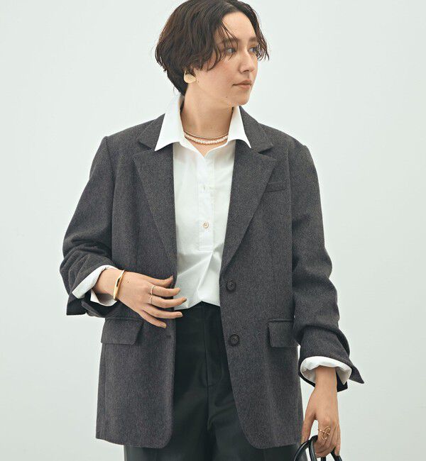 NOLLEY'S sophi「ショートビーバーテーラードジャケット」|テーラードジャケット|