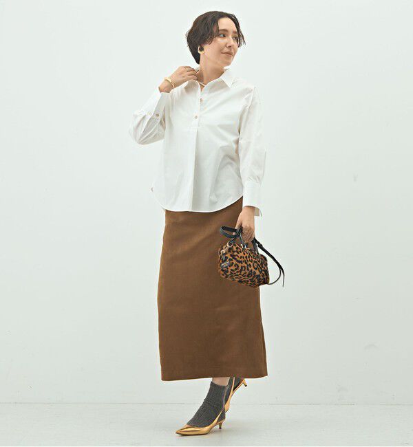 NOLLEY'S sophi「ウォッシャブルブロードメタル釦スキッパーシャツ」|シャツ・ブラウス|