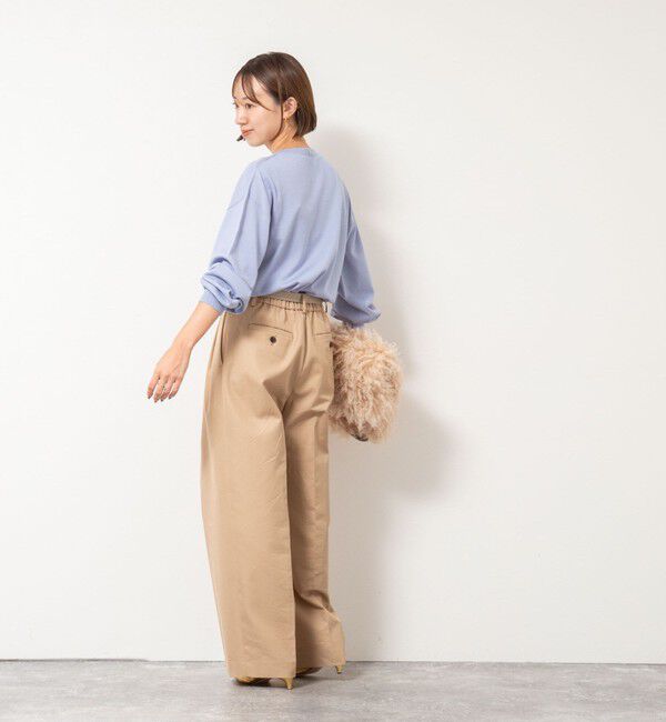 NOLLEY'S「《手洗い可能》《アンサンブル対応》バウンドウールクルーネックプルオーバー」|ニット・セーター|