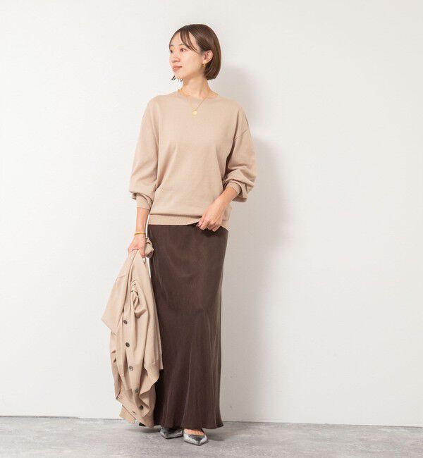 NOLLEY'S「《手洗い可能》《アンサンブル対応》バウンドウールクルーネックプルオーバー」|ニット・セーター|