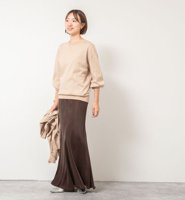 NOLLEY'S「《手洗い可能》《アンサンブル対応》バウンドウールクルーネックプルオーバー」|ニット・セーター|