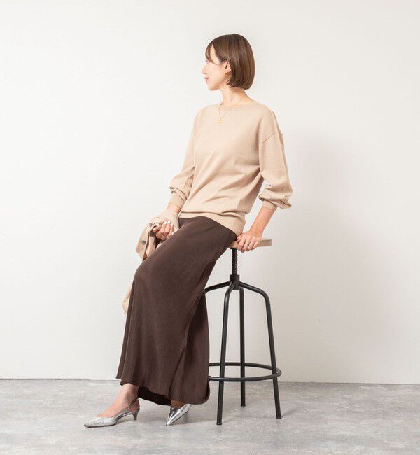 NOLLEY'S「《手洗い可能》《アンサンブル対応》バウンドウールクルーネックプルオーバー」|ニット・セーター|