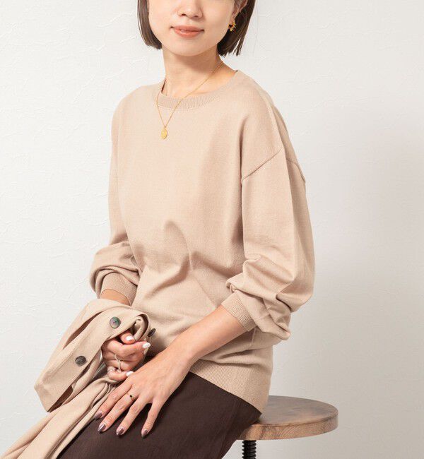 NOLLEY'S「《手洗い可能》《アンサンブル対応》バウンドウールクルーネックプルオーバー」|ニット・セーター|