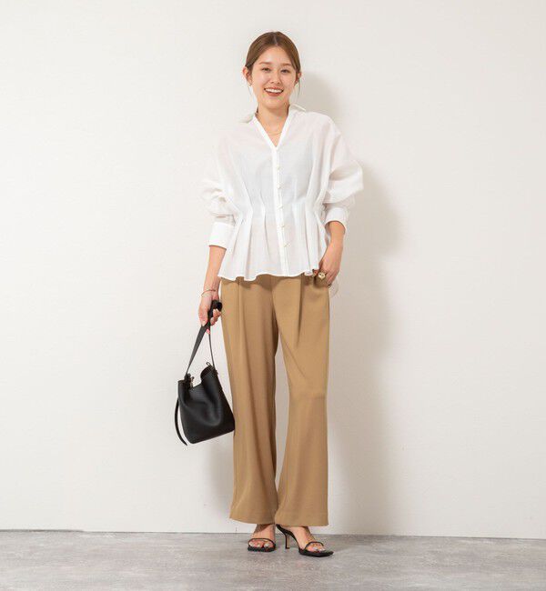 NOLLEY'S「ウォッシャブルバックサテンジョーゼットイージーパンツ」|その他|