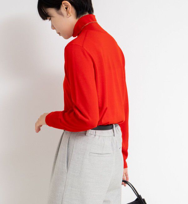 NOLLEY'S sophi「《手洗い可能》18Gウール100%ハイネックプルオーバー」|ニット・セーター|