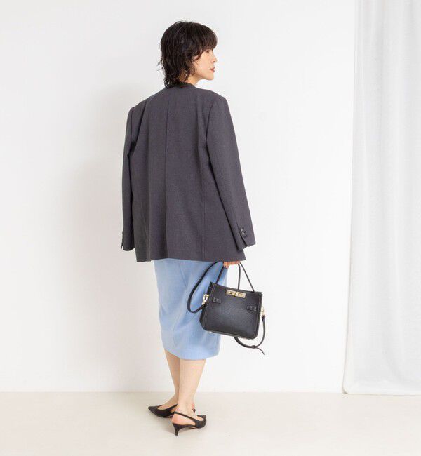 NOLLEY'S sophi「ウォッシャブルベルト付きラップ風タイトスカート」|タイト|