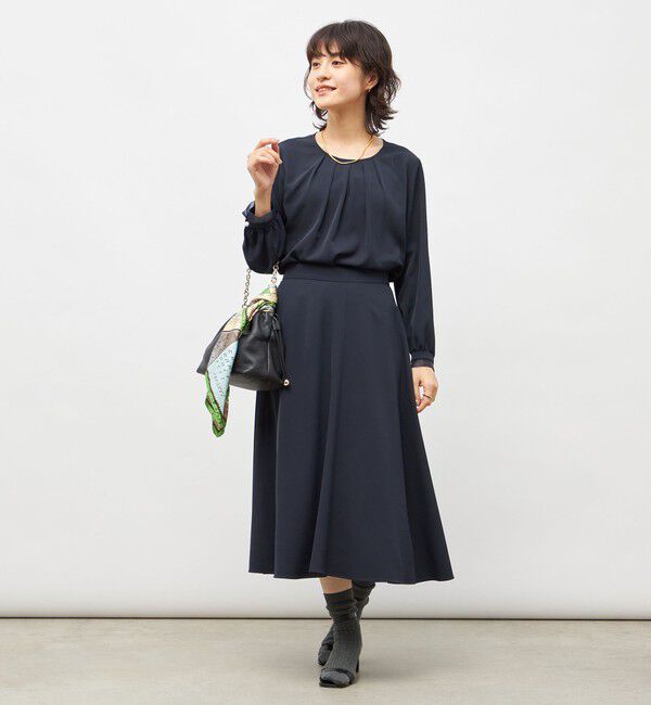 NOLLEY'S「ウォッシャブル2WAYストレッチフレアスカート」|フレア|