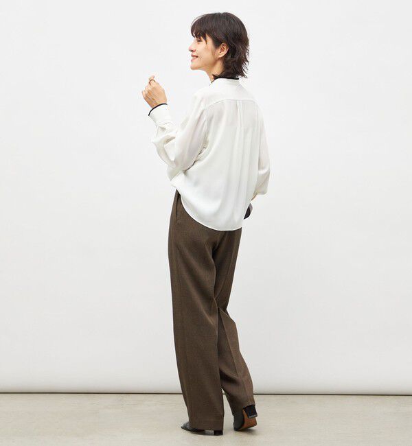 NOLLEY'S「ウォッシャブルストレッチジョーゼットボウタイ風ブラウス」|シャツ・ブラウス|