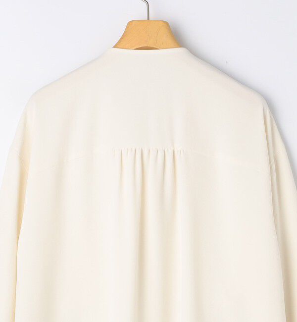 NOLLEY'S sophi「ウォッシャブルバックサテンジョーゼットオープンカラーブラウス」|シャツ・ブラウス|
