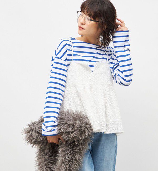 NOLLEY'S sophi「《セットアップ対応》ウォッシャブルフェザーチュールキャミブラウス」|キャミソール|