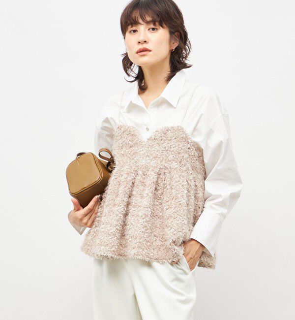 NOLLEY'S sophi「《セットアップ対応》ウォッシャブルフェザーチュールキャミブラウス」|キャミソール|