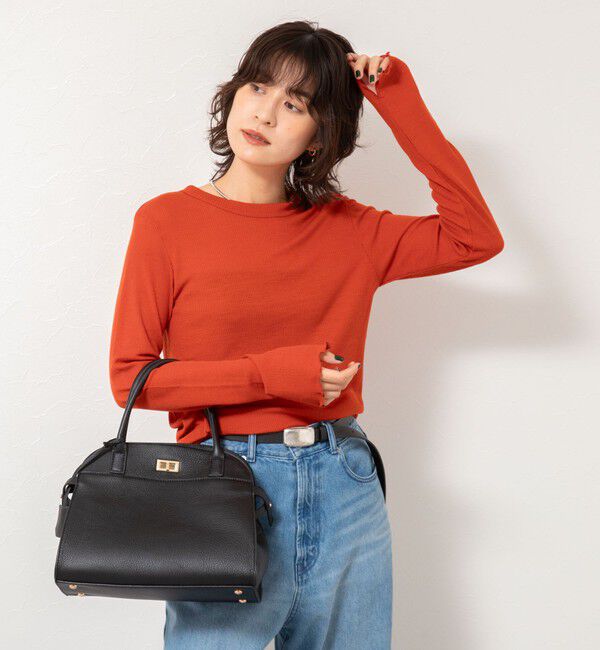 NOLLEY'S「MY STANDARD ウォッシャブルリブクルーネックロンT」|Tシャツ・カットソー|