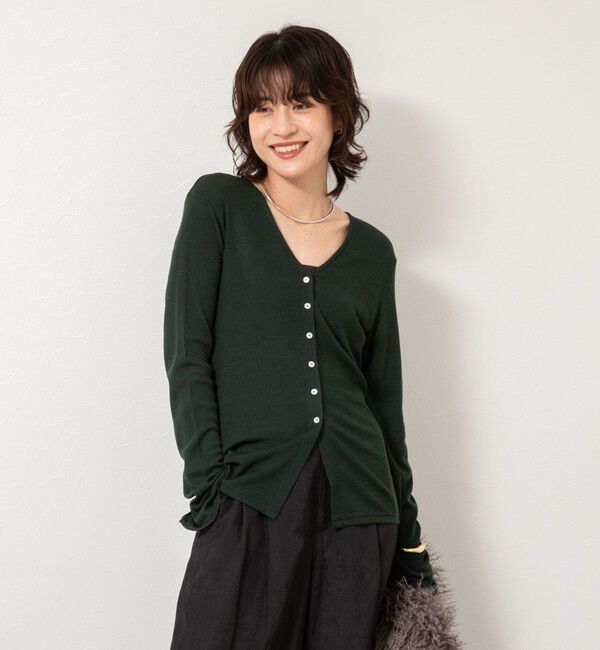 NOLLEY'S「MY STANDARD ウォッシャブルリブカーディガン」|カーディガン|