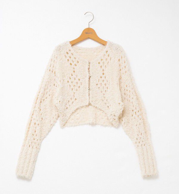 NOLLEY'S「《手洗い可能》カットフェザーヤーン透かし柄2WAYカーディガン」|カーディガン|