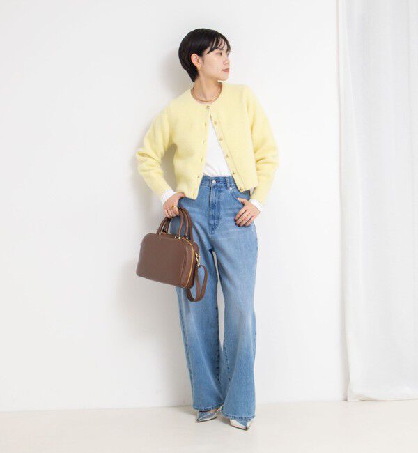 NOLLEY'S sophi「ヘアリーメタル釦クルーネックカーディガン」|カーディガン|